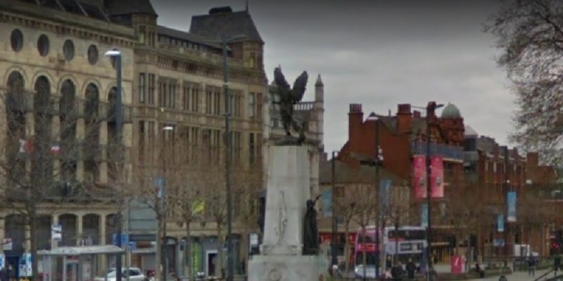 Leeds War Memorial was erected outside the art gallery